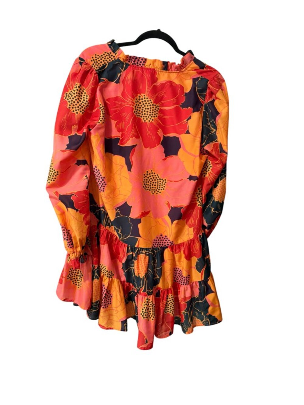 J. Marie Floral V-Neck Long Sleeve Dress - Picture 4 of 8